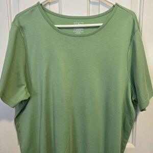 L.L. Bean Women's Short Sleeve Tee in Light Green